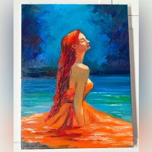 oil paintings original “Flaming soul”, 16x13, oil on canvas